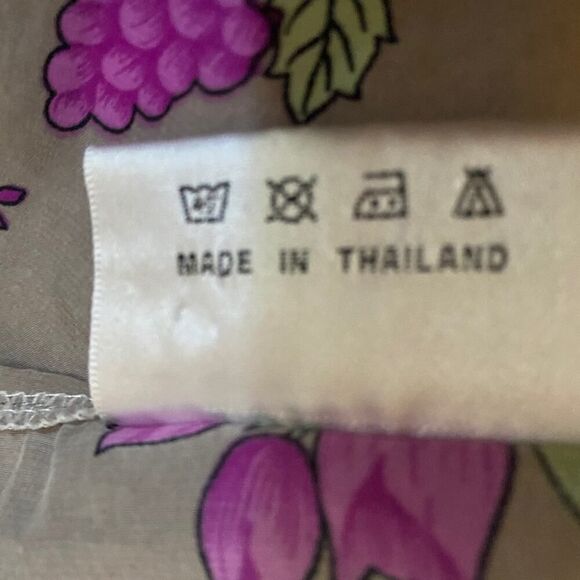 Cottagecore Chyapa Dress Plums Floral Pattern Fruit Spring Dress — Sz 4 - Picture 4 of 10